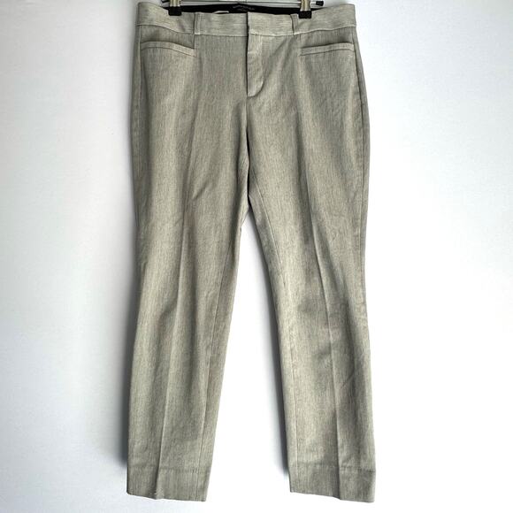 Banana Republic Sloan Curvy Fit Gray 6 Women Stretch Ankle Dress Pants Pockets - Picture 1 of 9